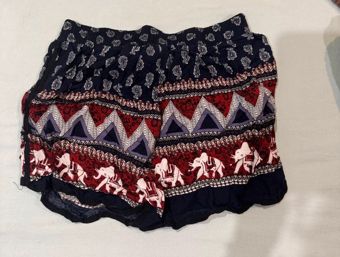 Short tissu léger motifs éléphants - photo numéro 3