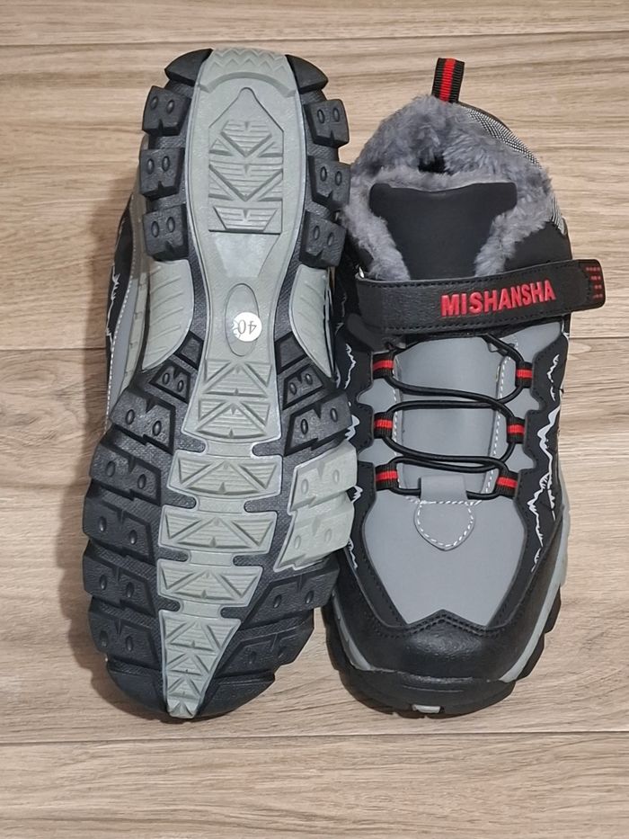 Chaussure hiver chaud randonnée Marche enfant femme montagne gris noir - photo numéro 2