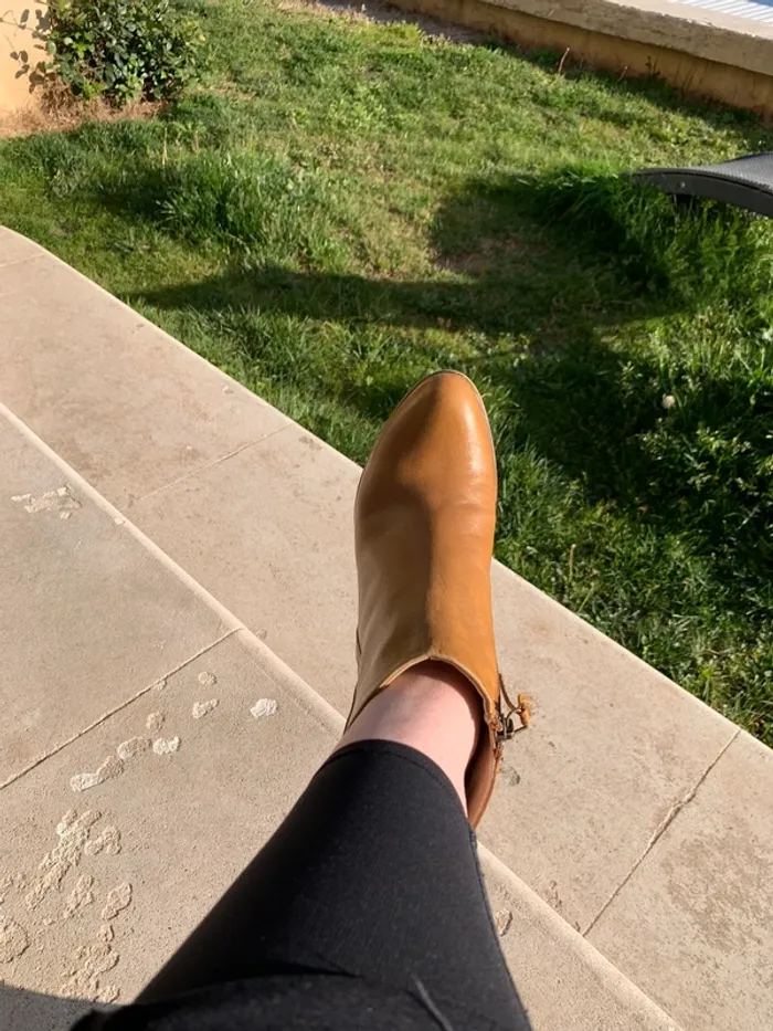 Bottines cuir marron taille 37 - photo numéro 14