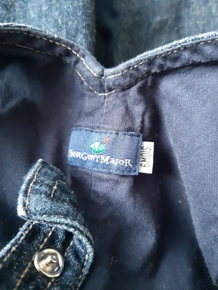 Tenue body manches longues et salopette en jean 6 mois - photo numéro 7