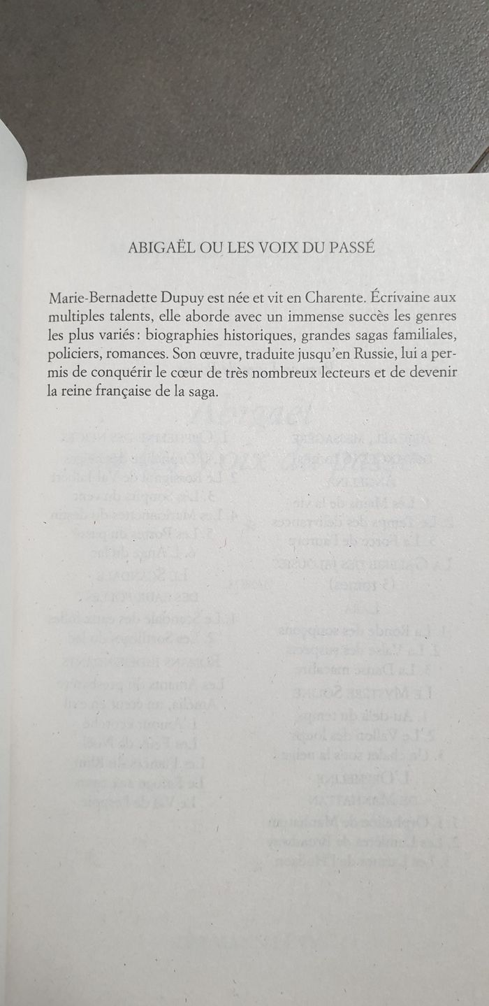 Série complète "ABIGAËL" – Marie-Bernadette Dupuy – LIVRES NEUFS 📚 - photo numéro 3