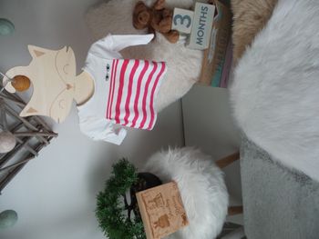 Joie t shirt manche longue blanc rouge Love Orchestra fille 3 mois 60cm