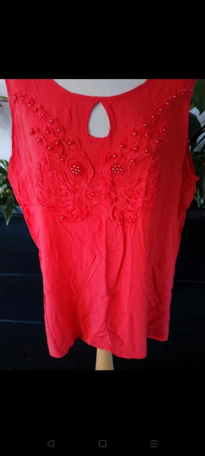 Débardeur rouge Christy - photo numéro 3