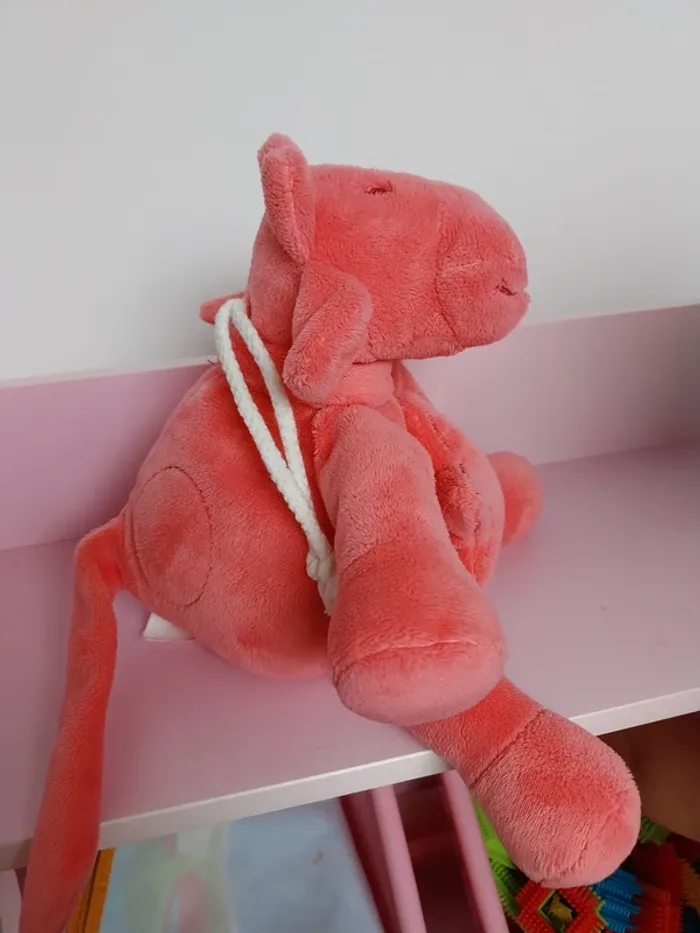 Peluche berceuse hippopotame rose - photo numéro 5