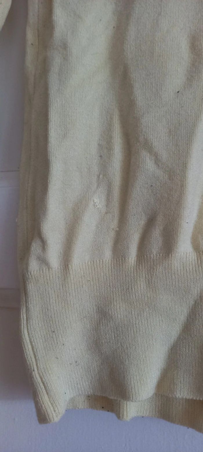 Pull jaune zara 36 décoration dorée aux manches effet boutons - photo numéro 5