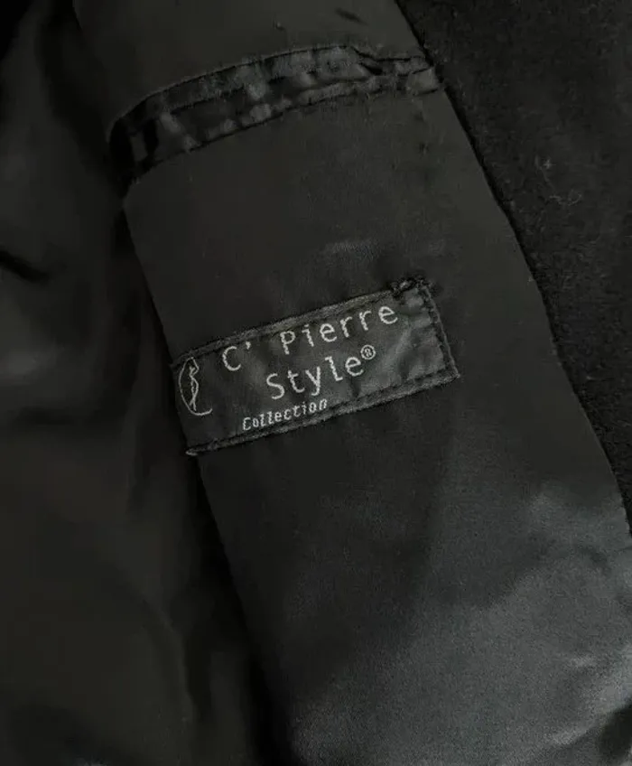 Manteau caban noir en laine et cachemire - taille 54 (L) - photo numéro 6