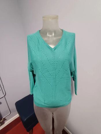 Pull col v manche 3/4