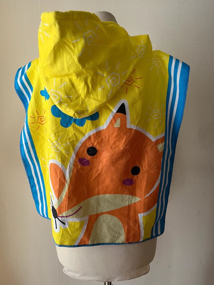 Cape de bain, serviette à capuche renard - photo numéro 3