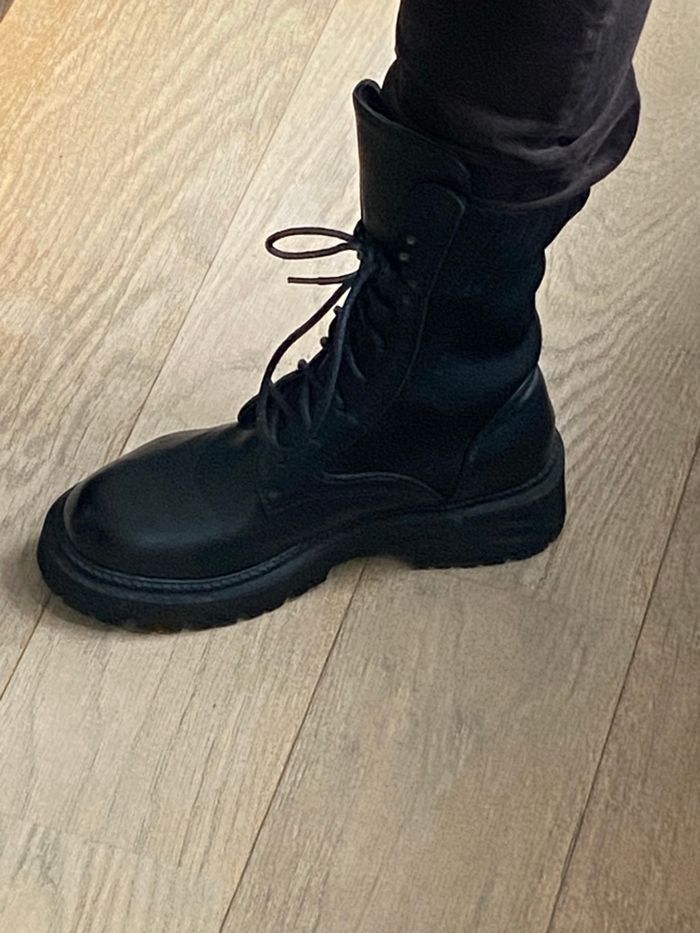 Bottines à lacets noires NAF NAF - photo numéro 4