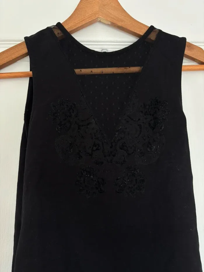 Body noir dentelle Mango taille S - photo numéro 3
