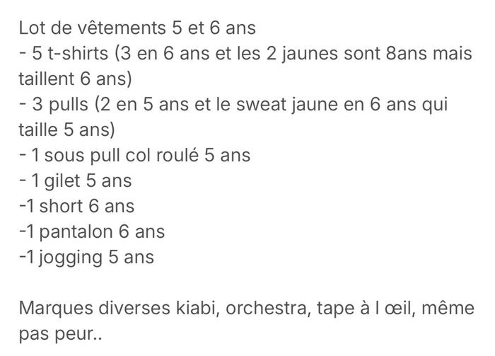 Lot 5-6 ans - photo numéro 5