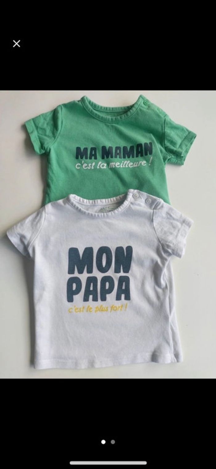 Lot de 2 tee-shirt Kiabi taille 6 mois
