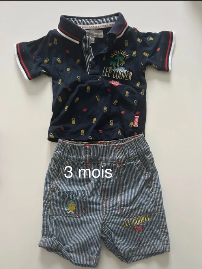 Ensemble short et T-Shirt Lee Cooper 3 mois