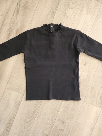 Tee shirt col montant noir 36mois