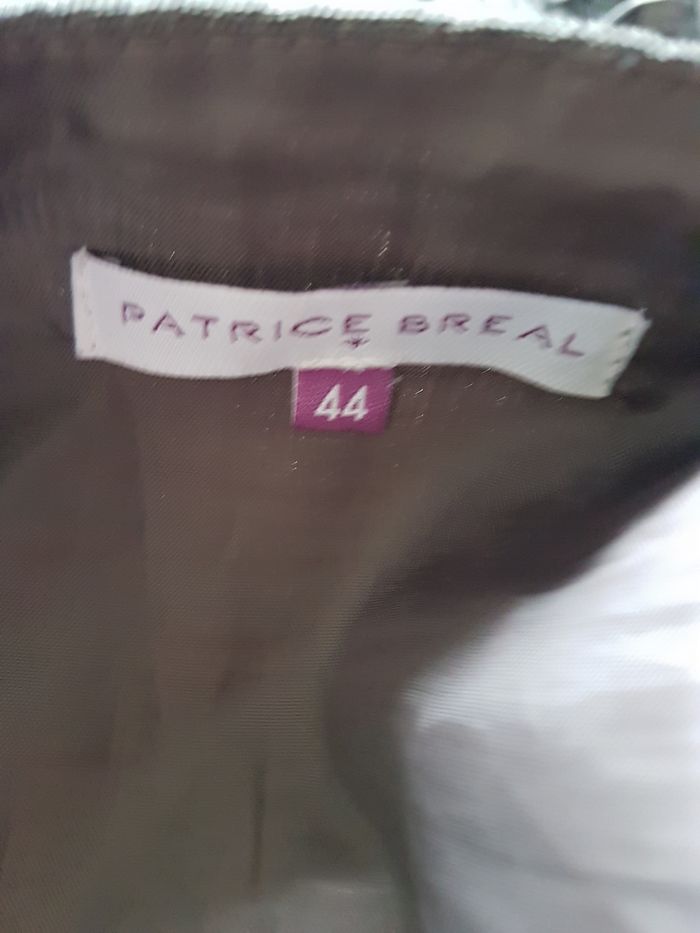 Jupe courte volant, aspect froissé satiné marron, tour taille 88cm longueur 51cm, Patrice Bréal, T44 - photo numéro 4