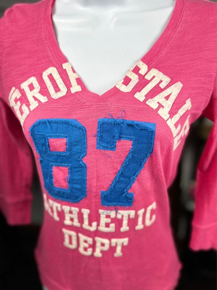 Haut col V y2k rose XS/S - photo numéro 3