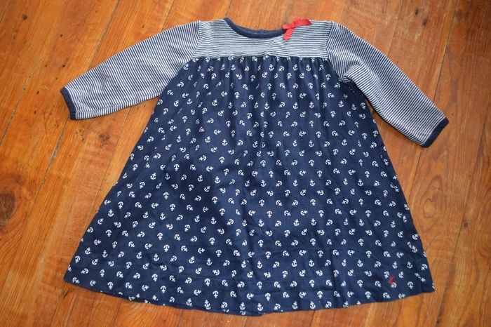 Robe Petit Bateau 18 mois marin