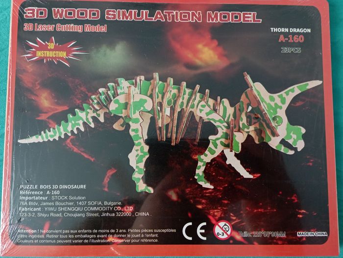 Thorn Dragon - Puzzle Bois 3D dinosaure
