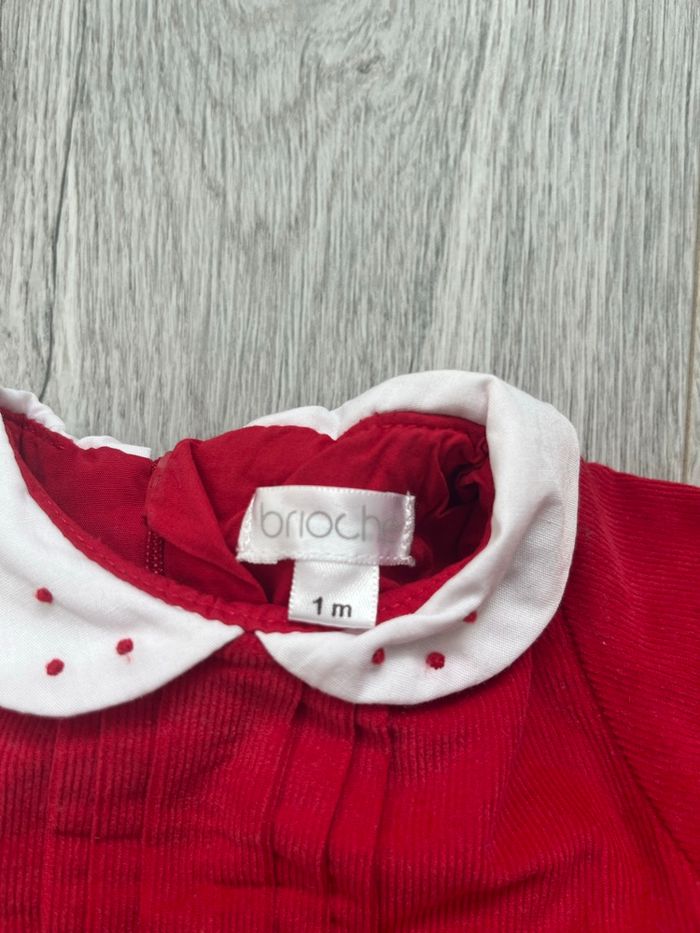 Robe velours rouge + collant assorti – 1 mois 🎀 - photo numéro 4