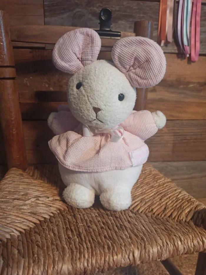 Peluche souris hochet Nounours vintage tbe - photo numéro 7