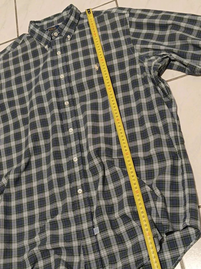 🟩 Chemise Ralph Lauren à Carreaux Vert/Bleu – Slim Fit – Taille M - photo numéro 10