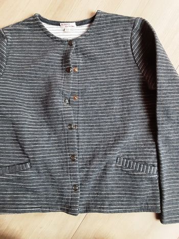 Gilet fille dpam gris 10ans