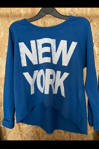 Pull court bleu oversize