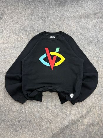 Sweat Shirt Crewneck Noir Visionnaire Vintage M