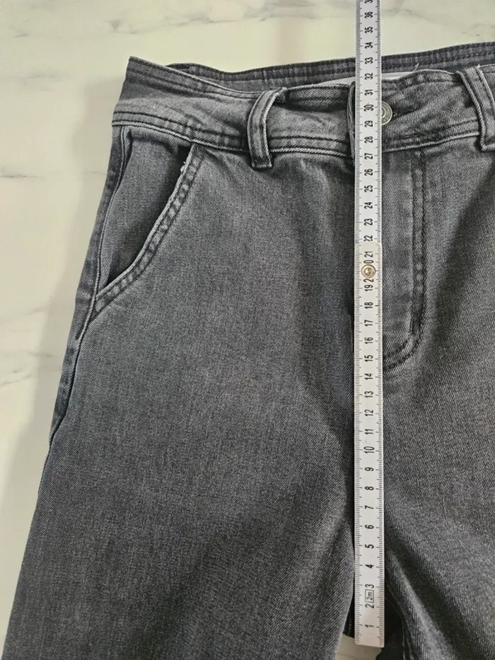 Oraije jeans gris taille haute S - photo numéro 10