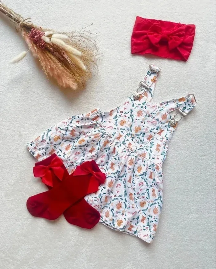 Ensemble complet robe + chaussettes hautes + bandeau 9 mois - Sergent Major