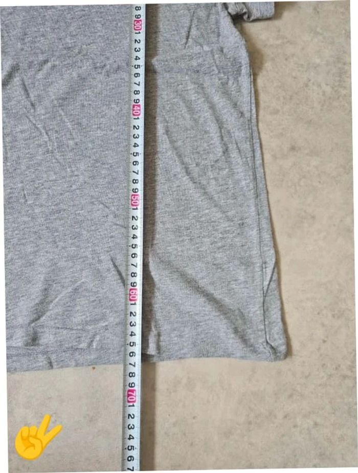 T-shirt Ralph Lauren L coupe col V gris Homme Men tee11b - photo numéro 5