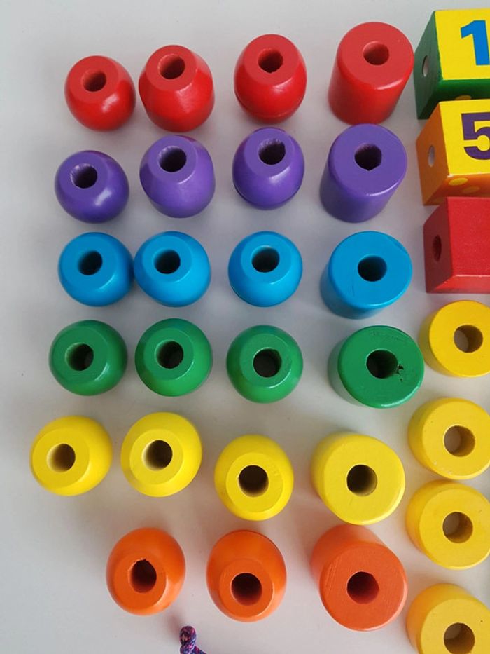 Panier chiffres et perles jumbo en bois - photo numéro 10