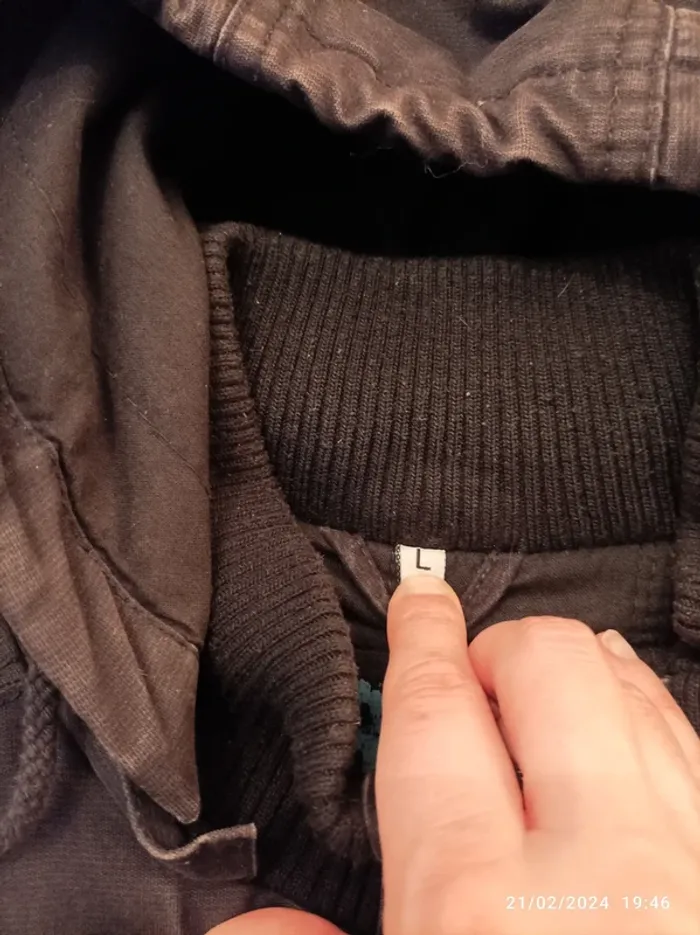 Blouson noir hiver homme taille L - photo numéro 2
