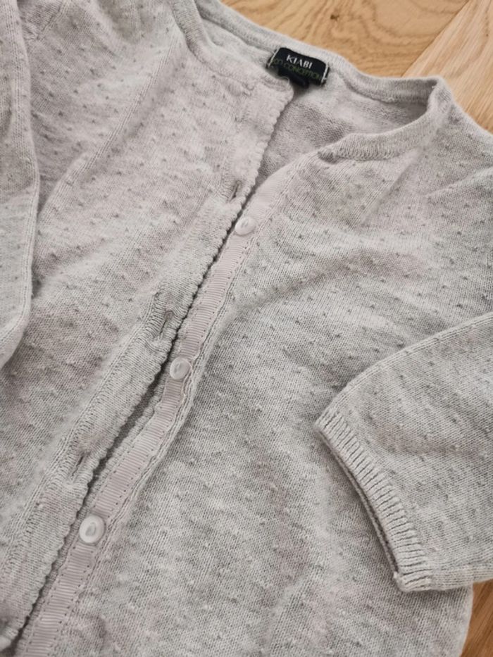 Gilet gris 9 mois - photo numéro 2