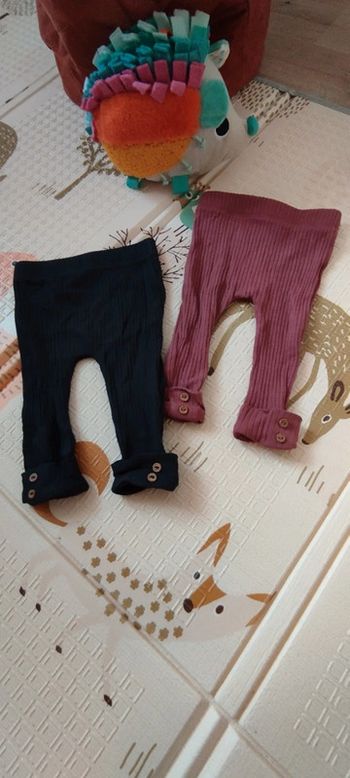 Lot leggings côtelés