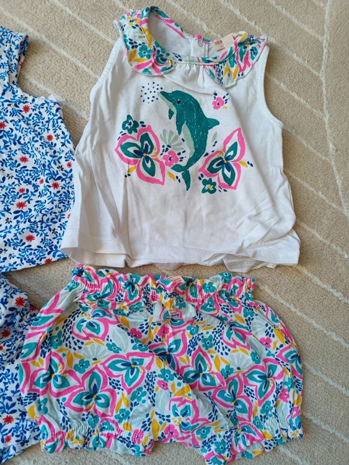 Lot ensembles short été tee shirt été 6 mois - photo numéro 4