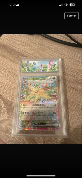 Carte Pokémon Leafeon ex japonais Gradé 9,5