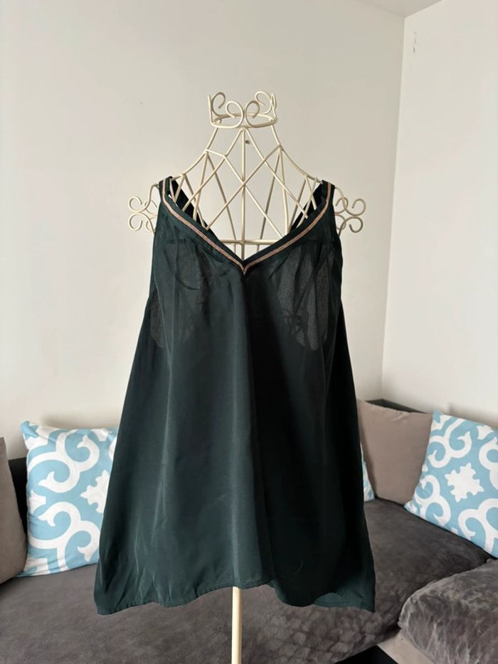 Blouse fluide vert foncé H&M Conscious – Taille M - photo numéro 4