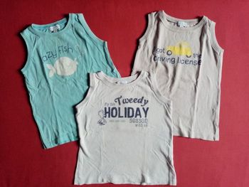 Lot de 3 t-shirts sans manches 18 mois