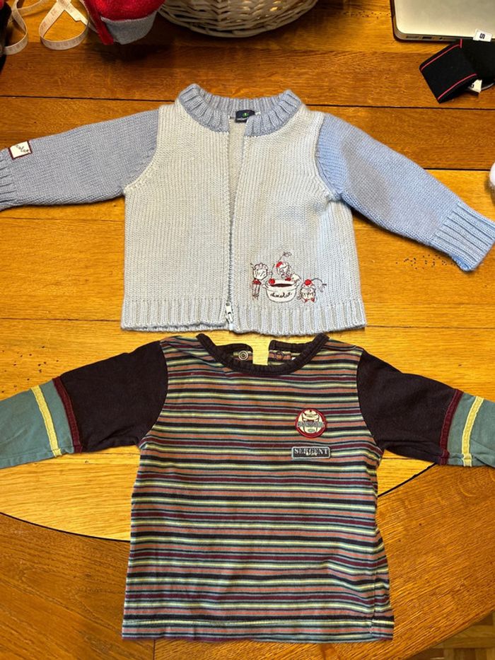 Gilet en laine et haut bébé garçon Sergent Major