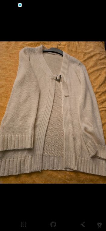 Gilet long blanc écrémé promod