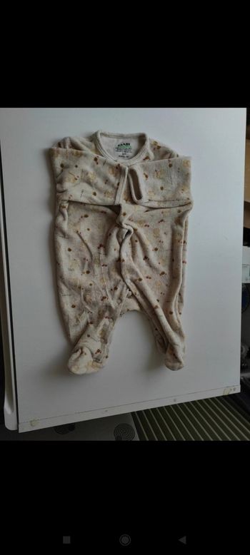 Pyjama velours Kiabi 1 mois