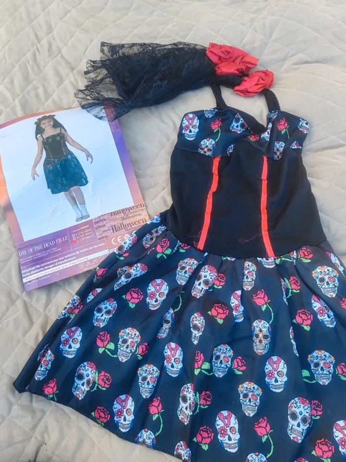 Robe déguisement halloween 8/10 ans - photo numéro 2