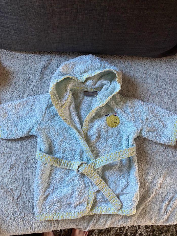 Peignoir de bain bébé 12mois 1 an Carré blanc