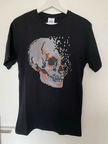 T shirt zara homme tête de mort