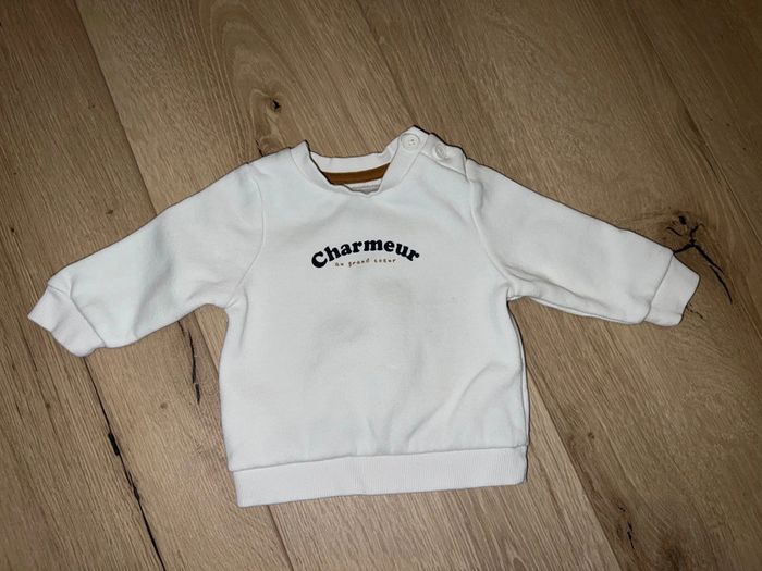 Pull kiabi 3 mois garçon charmeur au grand coeur - photo numéro 2