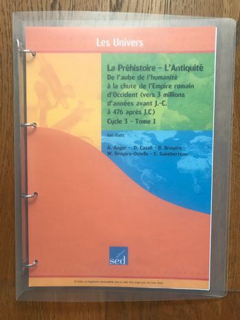 Histoire CM1 - CM2  la Préhistoire - l'Antiquité - 5 documents + fichier + posters + guide