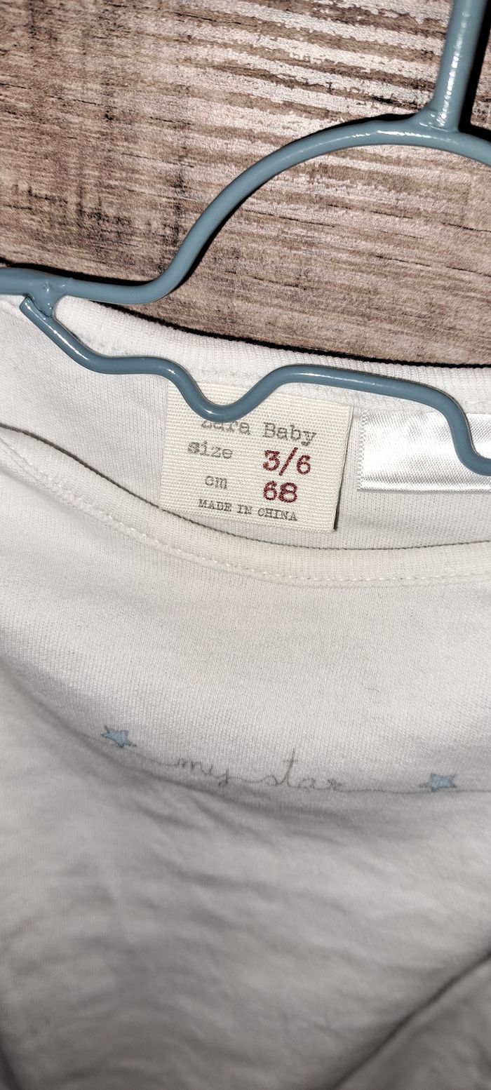 Body manches longues Zara 3/6 mois (68 cm) - photo numéro 3