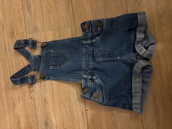 🌿 Lot salopette short + salopette jupe – denim
