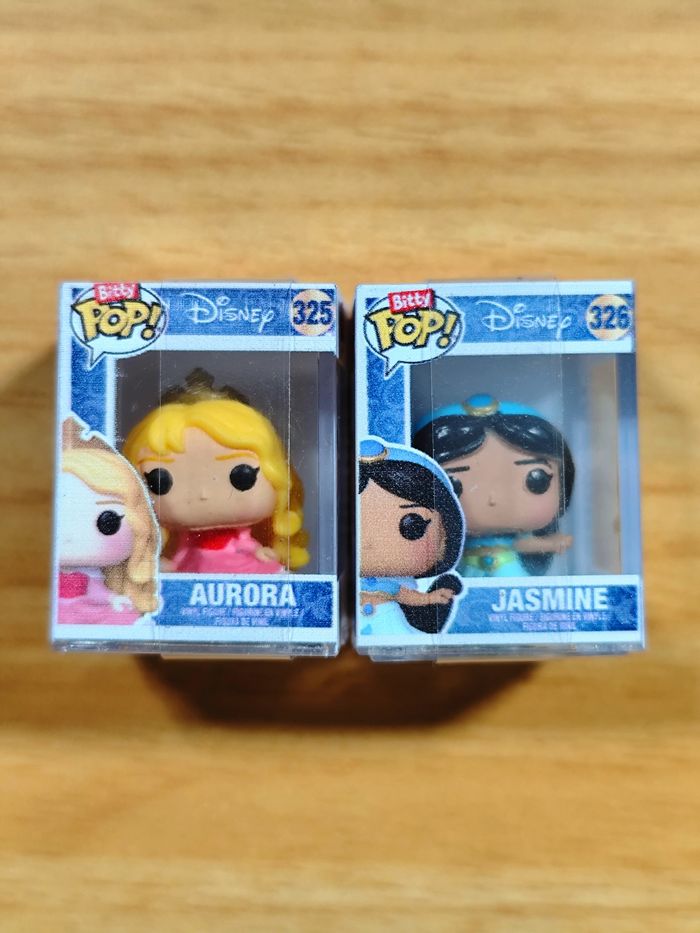 Lot De 2 Bitty Pop! Disney Princess - Aurora 325 et Jasmine 326